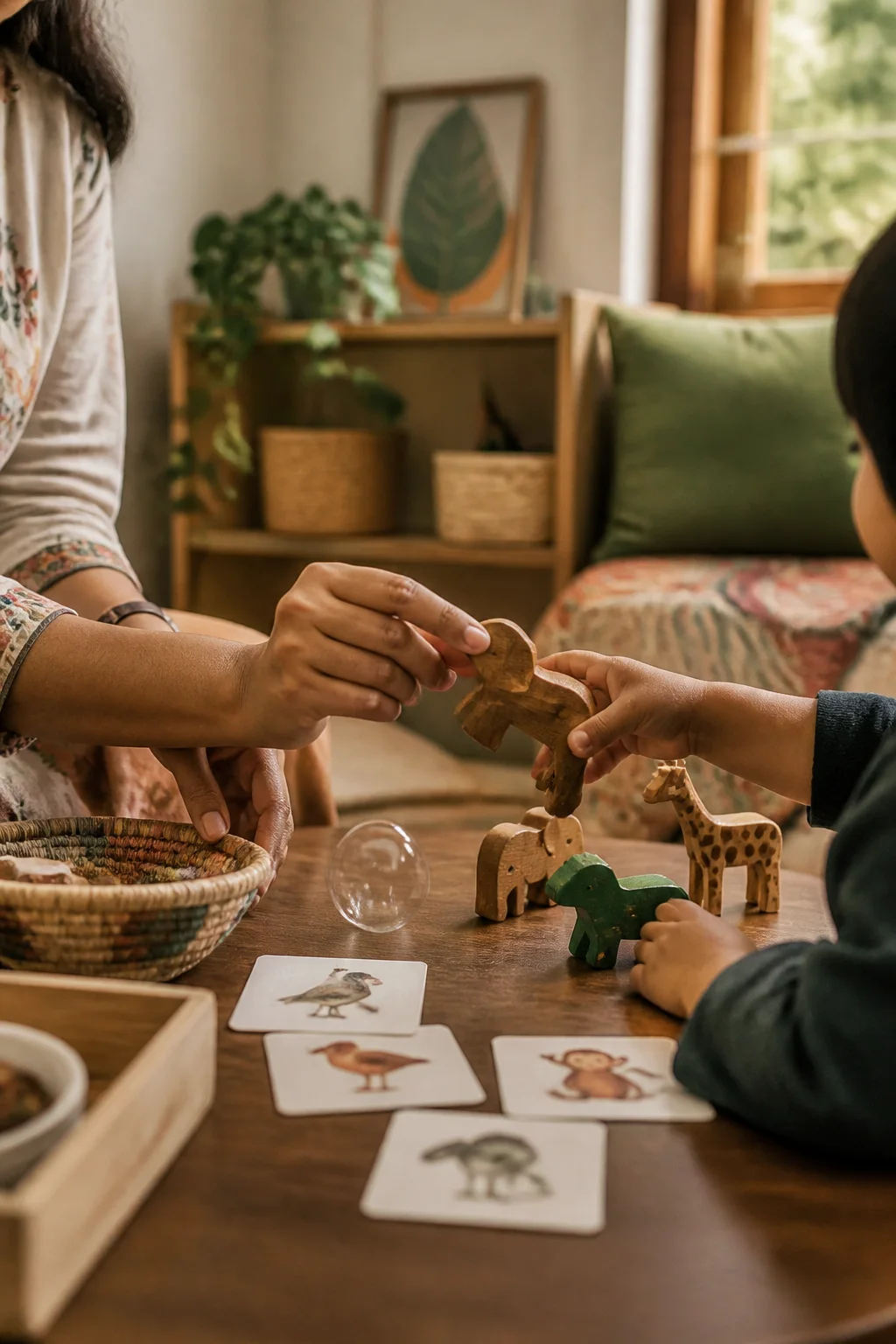 Demonstration image of communication practice through shared play